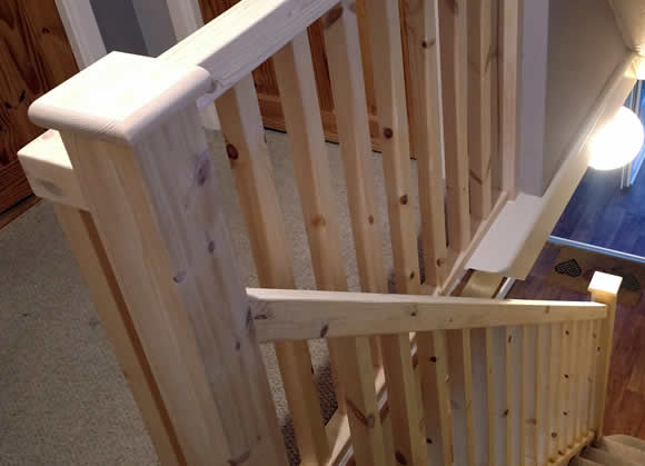 example of a softwood spindle staircase makeover in Worsley