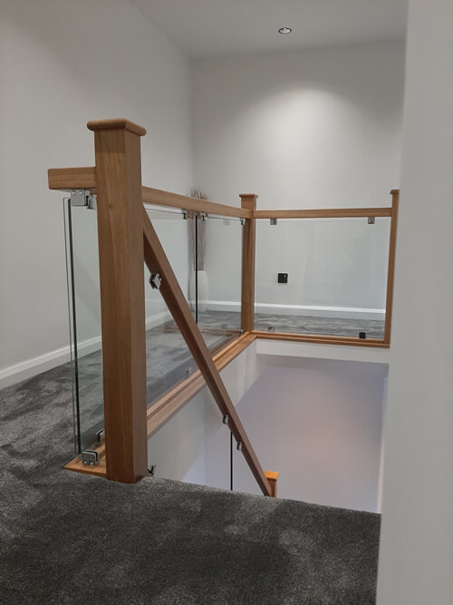 recent oak and glass staircase renovation in Wigan 13