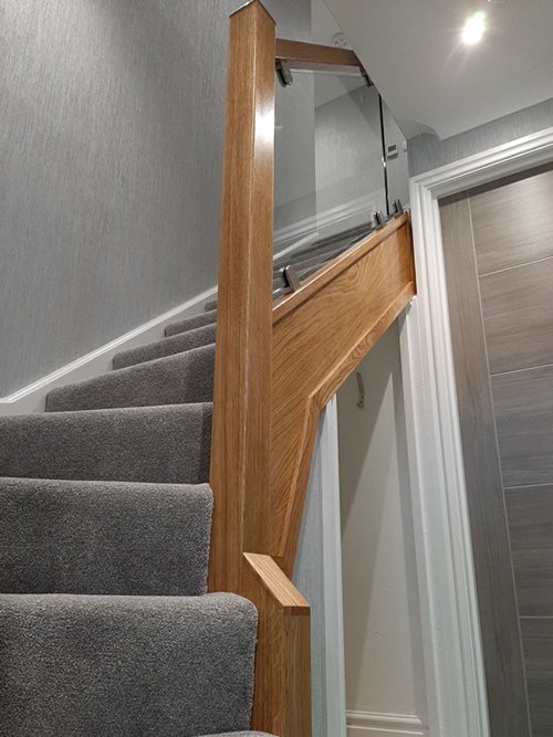 recent oak and glass staircase renovation in Leigh 6
