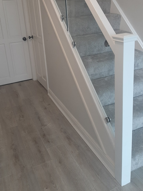 recent Softwood and glass staircase renovation Westhoughton 5