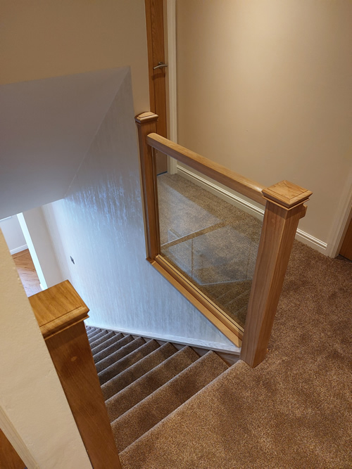 recent oak and glass staircase renovation in Westhoughton 5